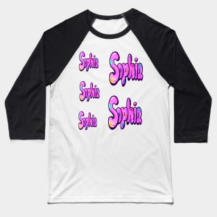 Sophia 5 pack The top 10 best personaIized custom name gift ideas for girls and women named Sophia Baseball T-Shirt